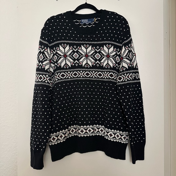 Polo Ralph Lauren Snowflake Cotton Cashmere Blend Sweater Pullover - Picture 6 of 9